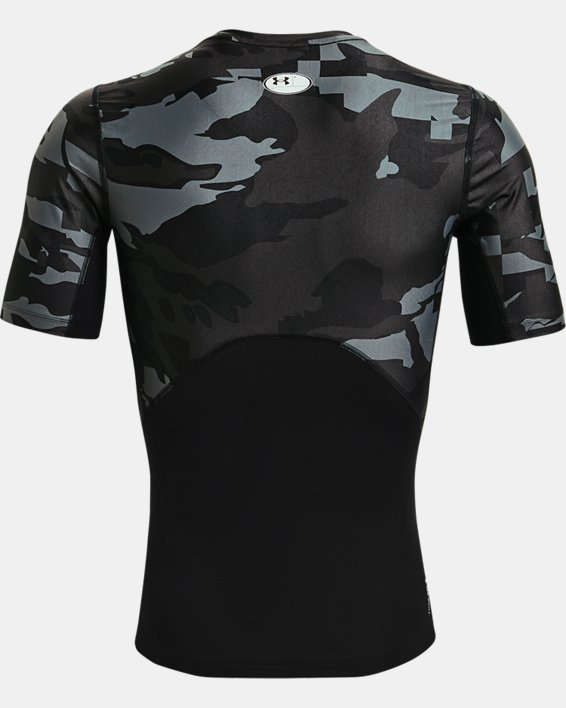 Men's UA Iso-Chill Compression Printed Short Sleeve, Black, pdpMainDesktop image number 5